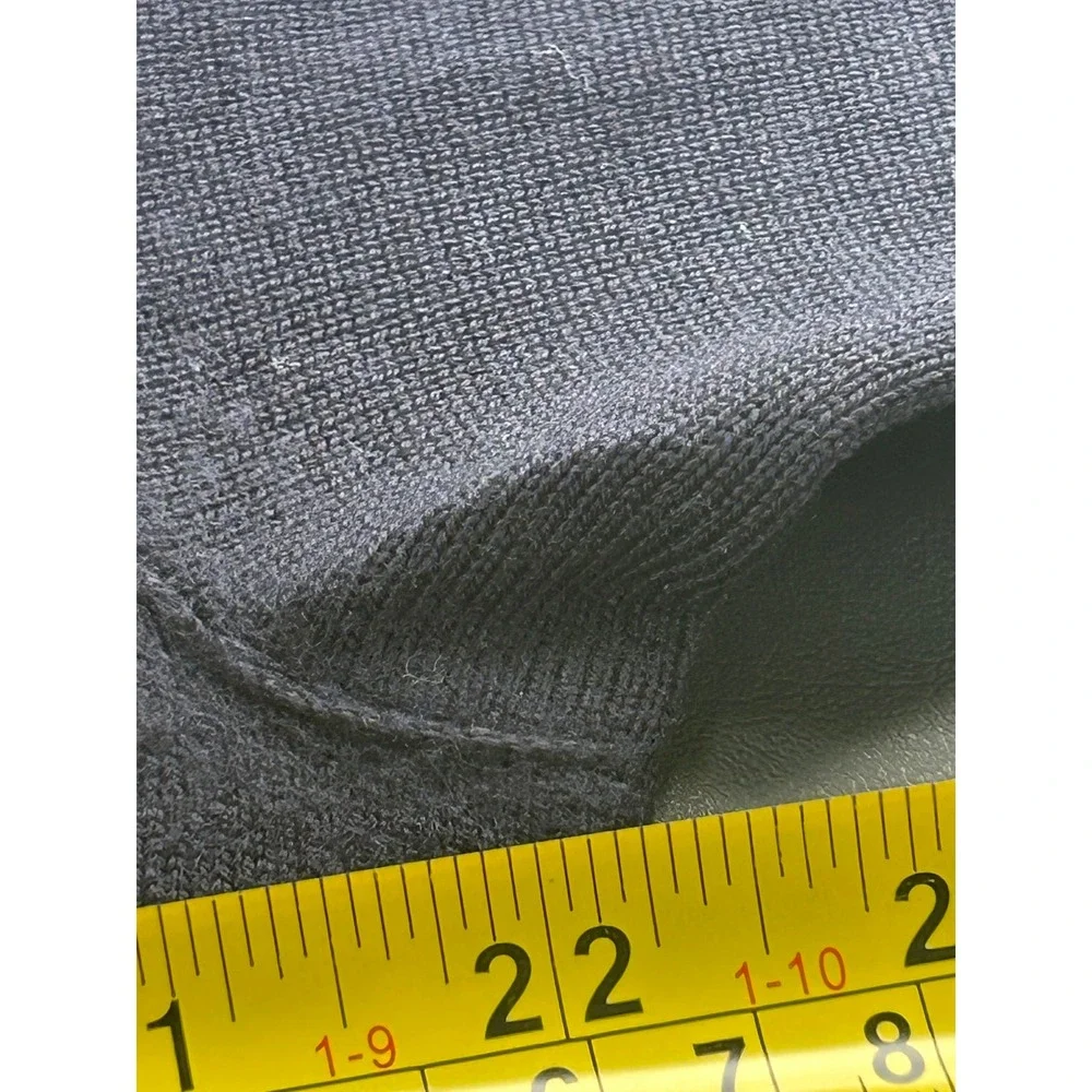 Banana Republic Men Merino Wool V-Neck Sweater Preppy Navy Blue Baruffa M 337268